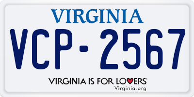 VA license plate VCP2567