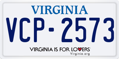 VA license plate VCP2573