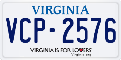 VA license plate VCP2576