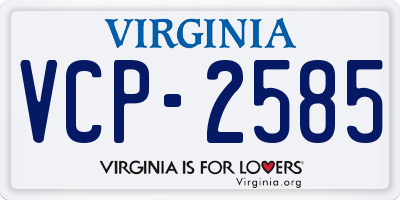 VA license plate VCP2585
