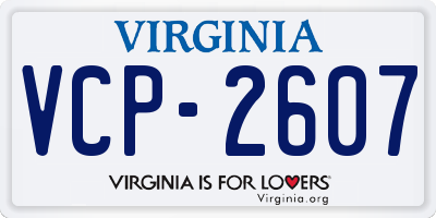 VA license plate VCP2607