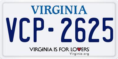 VA license plate VCP2625