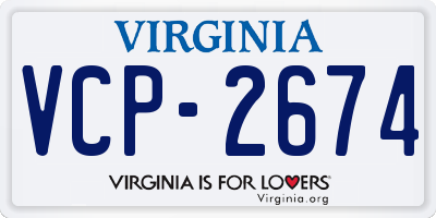 VA license plate VCP2674