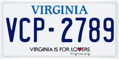 VA license plate VCP2789