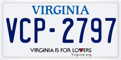 VA license plate VCP2797