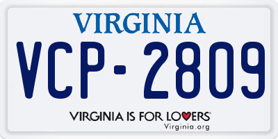 VA license plate VCP2809
