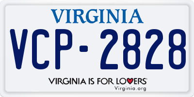VA license plate VCP2828