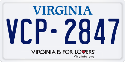 VA license plate VCP2847