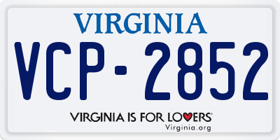 VA license plate VCP2852