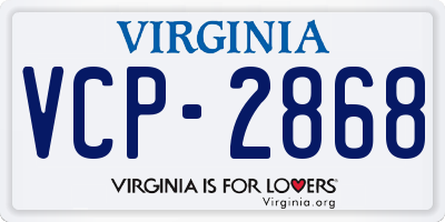 VA license plate VCP2868