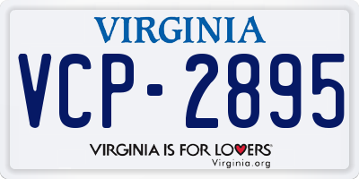 VA license plate VCP2895