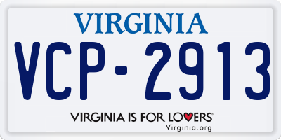 VA license plate VCP2913
