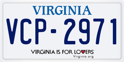 VA license plate VCP2971