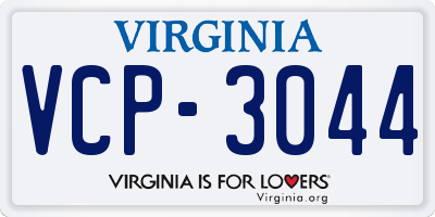 VA license plate VCP3044