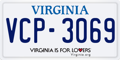 VA license plate VCP3069