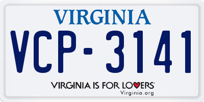 VA license plate VCP3141