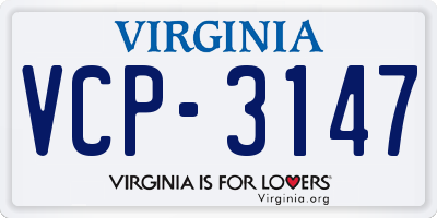 VA license plate VCP3147