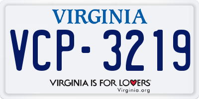 VA license plate VCP3219