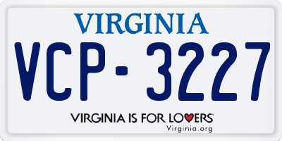 VA license plate VCP3227