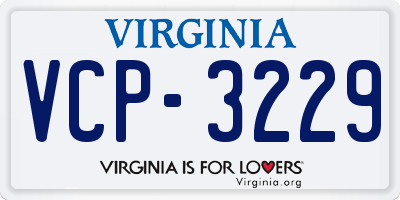 VA license plate VCP3229