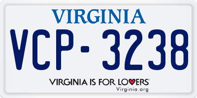 VA license plate VCP3238