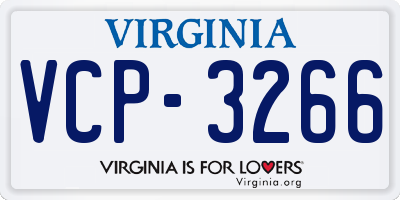 VA license plate VCP3266