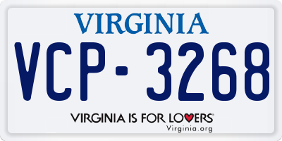 VA license plate VCP3268