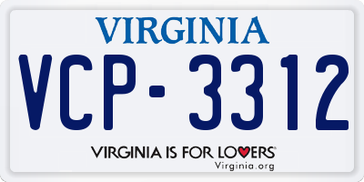 VA license plate VCP3312