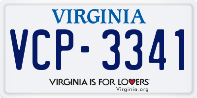 VA license plate VCP3341