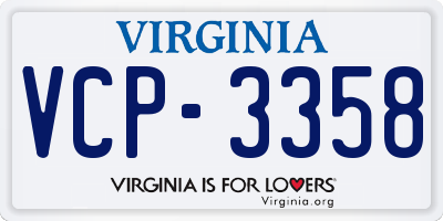 VA license plate VCP3358