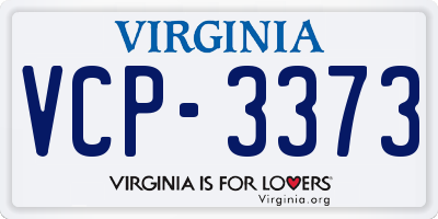 VA license plate VCP3373