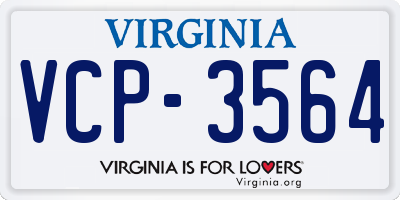 VA license plate VCP3564