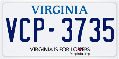VA license plate VCP3735