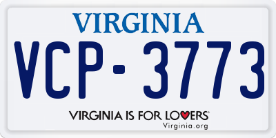 VA license plate VCP3773