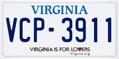 VA license plate VCP3911