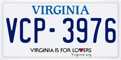 VA license plate VCP3976