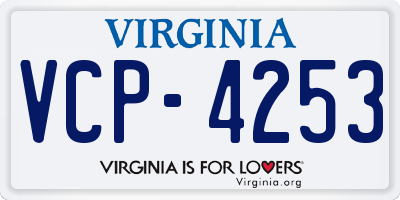 VA license plate VCP4253