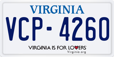 VA license plate VCP4260