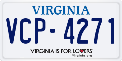 VA license plate VCP4271