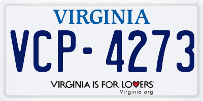 VA license plate VCP4273