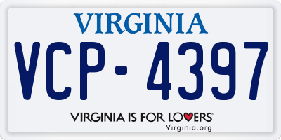 VA license plate VCP4397