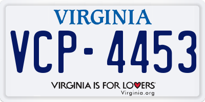 VA license plate VCP4453