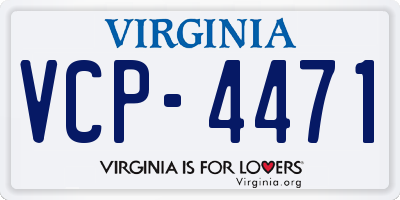 VA license plate VCP4471