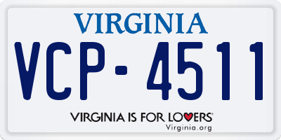 VA license plate VCP4511