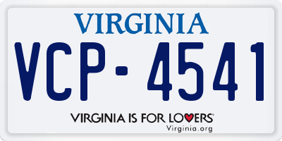 VA license plate VCP4541