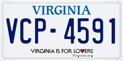 VA license plate VCP4591
