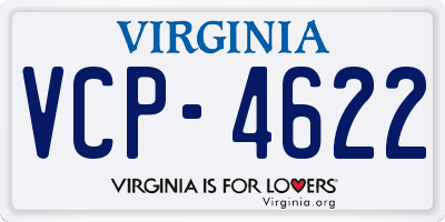VA license plate VCP4622