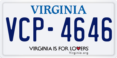 VA license plate VCP4646