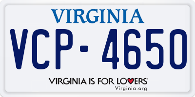 VA license plate VCP4650