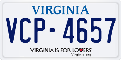 VA license plate VCP4657